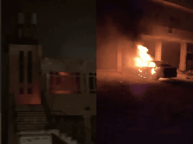 مستوطنون يحرقون منزلا ومركبة في بلدة ترمسعيا